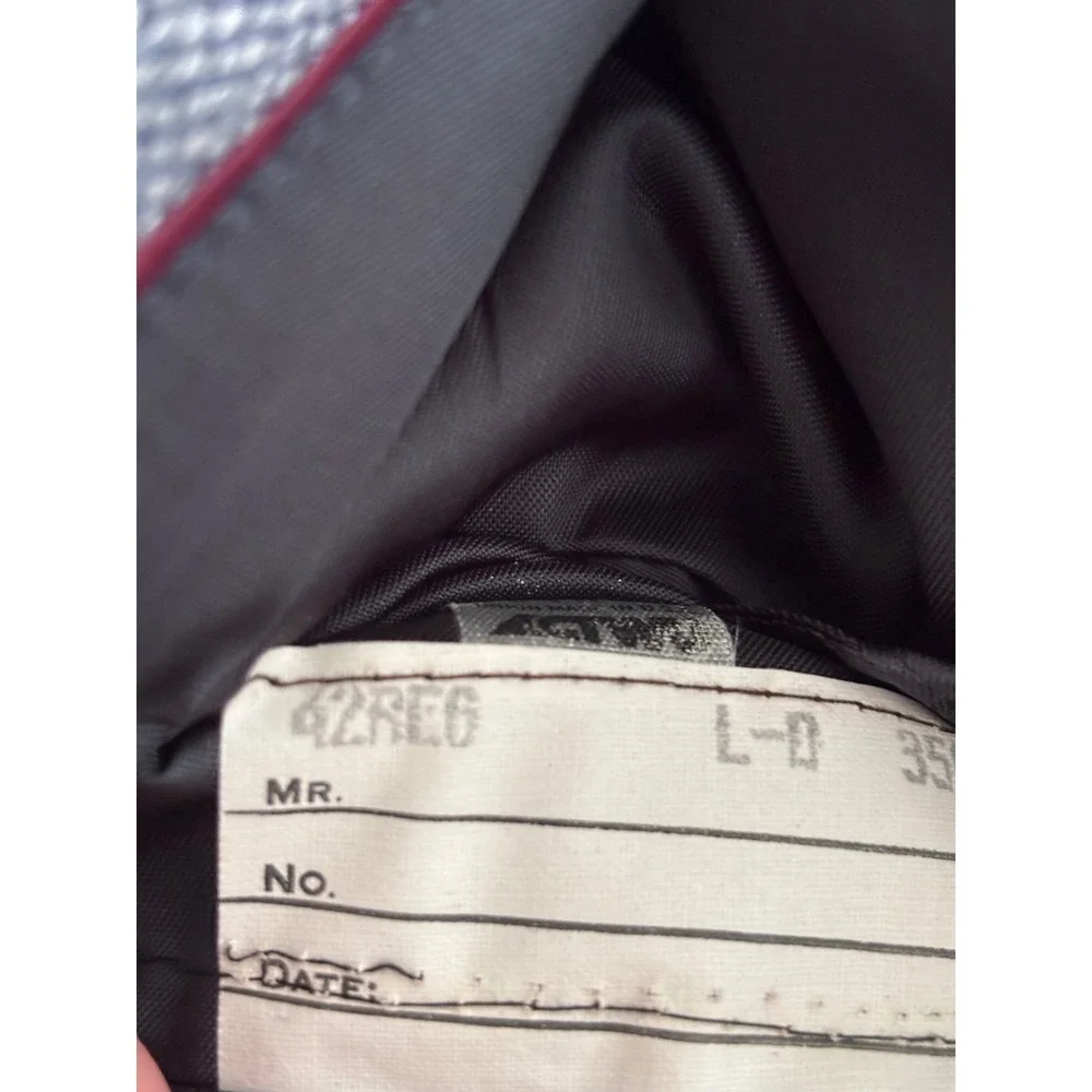 Evan-Picone Vintage‎ Grey Herringbone Blazer Sport Coat Made in USA Mens